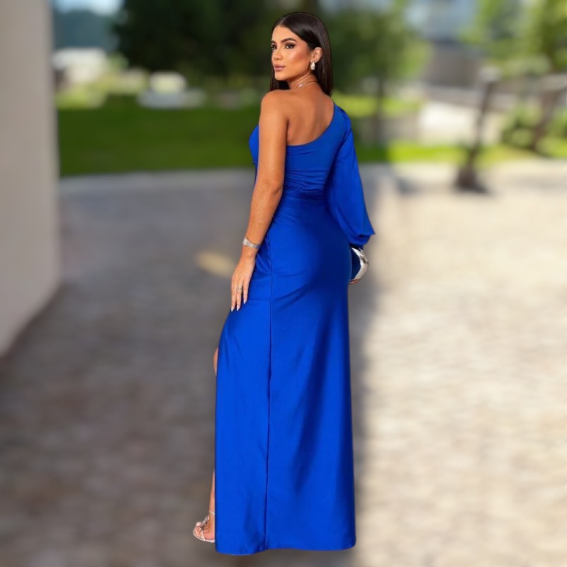 Nanette | Elegante Enaxlad Lång Klänning