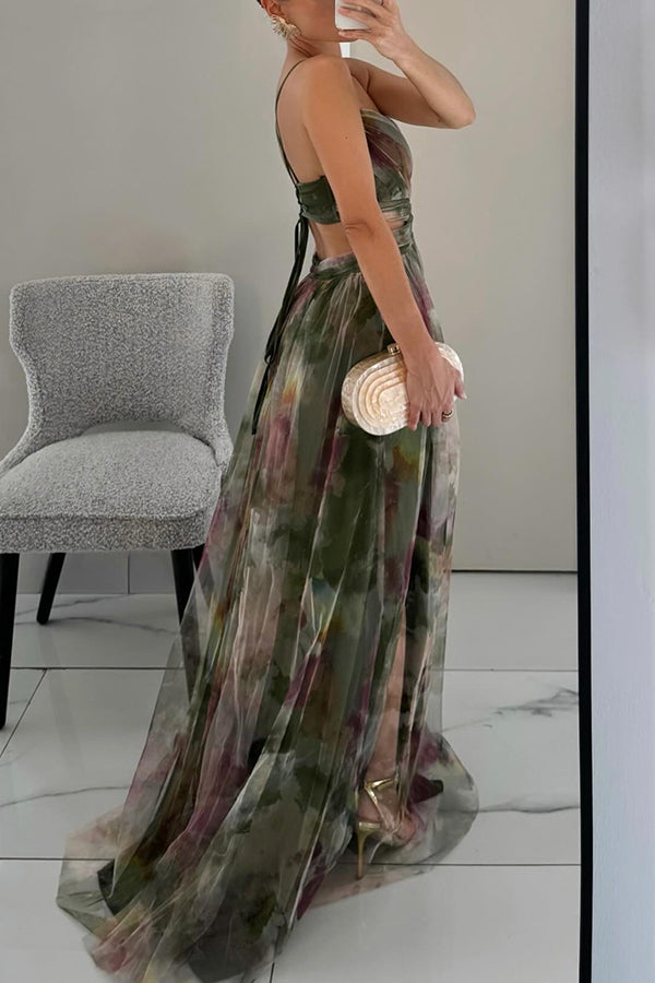 Giselle™ | Förtrollande Maxiklänning med Blommigt Mönster