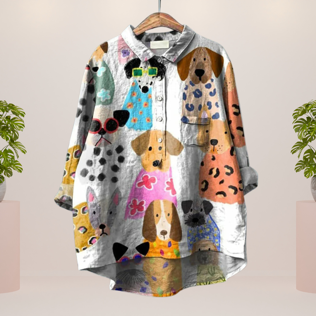 Freya | Trendig Modernt Print Konst T-shirt