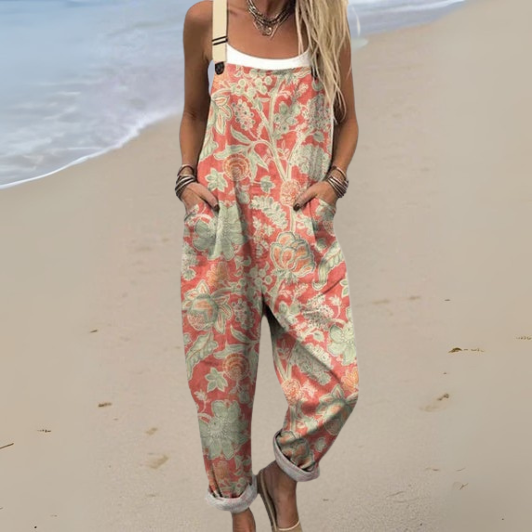 Ellis™ | Vintage Sommarklänning med Blommönster
