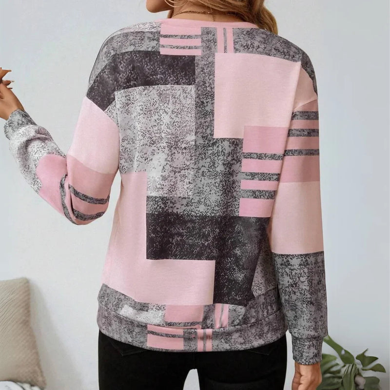 Violeta | Halvdragkedja Mönstrad Topp