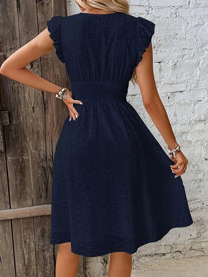 Alina™ | Elegant Sommarklänning med Broderade Detaljer