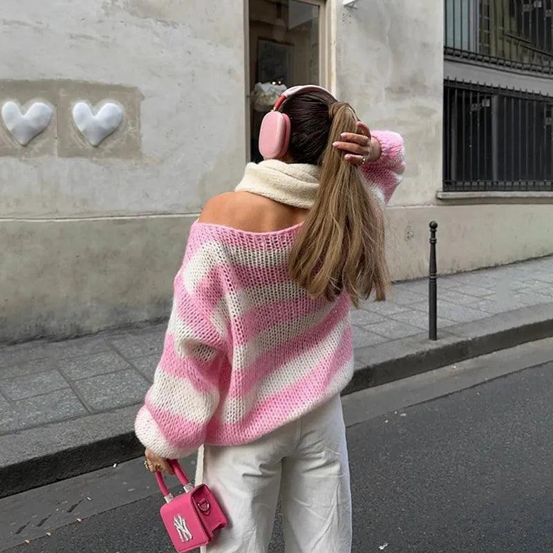 Lucy Randig stickad tröja (råd: 1 storlek upp för överdimensionerad look) - My Store