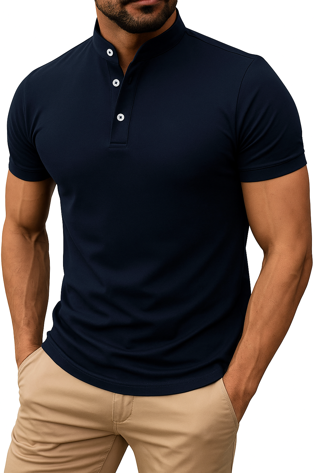 Thomas™ | Stilren Henley för Alla Tillfällen