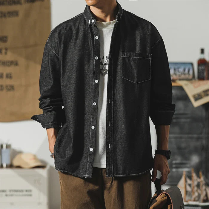 Ties | Denim Arbets Skjorta
