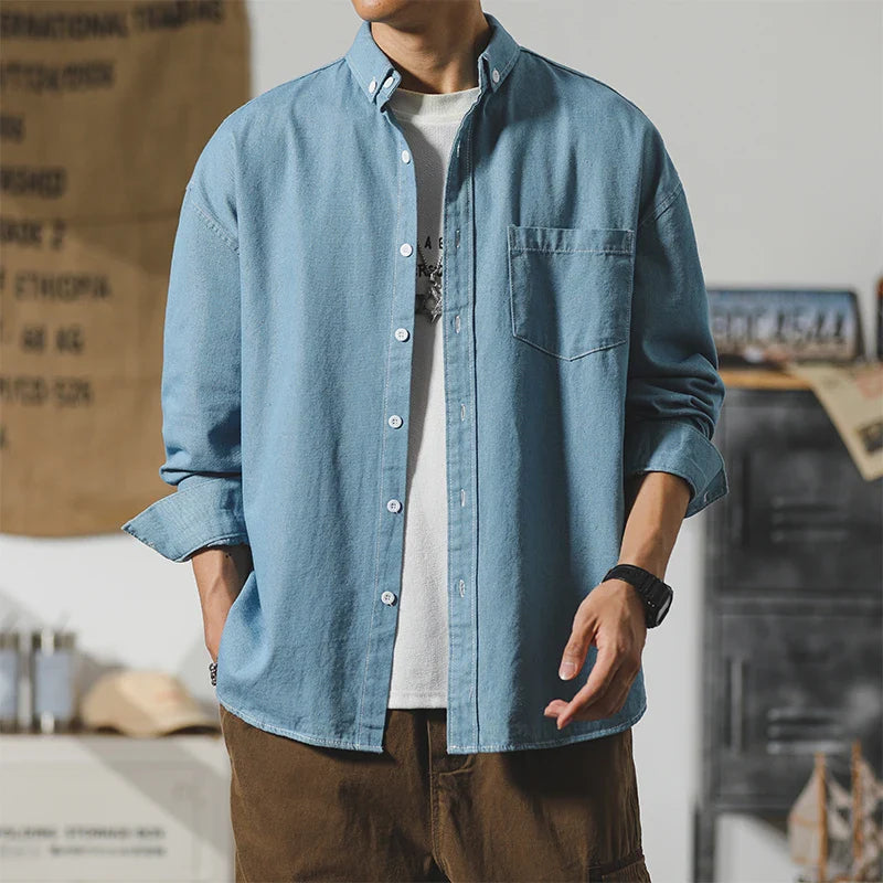 Ties | Denim Arbets Skjorta