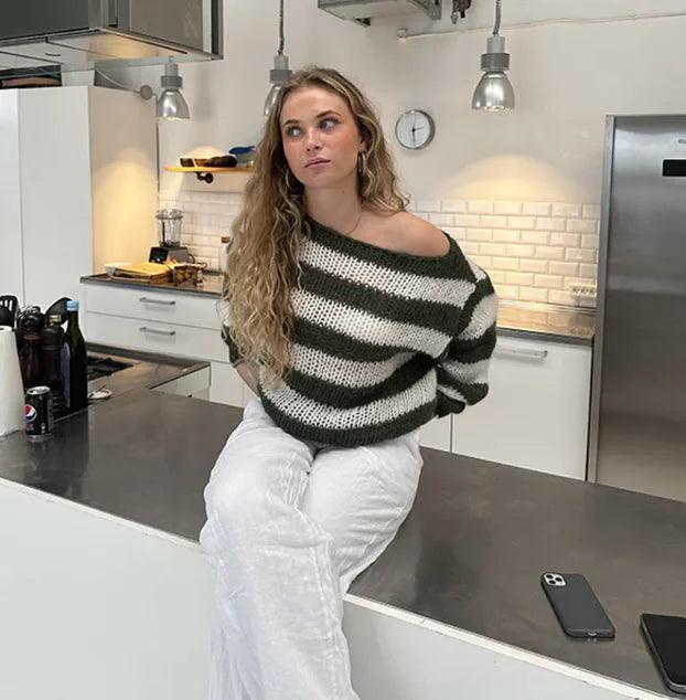 Lucy Randig stickad tröja (råd: 1 storlek upp för överdimensionerad look) - My Store