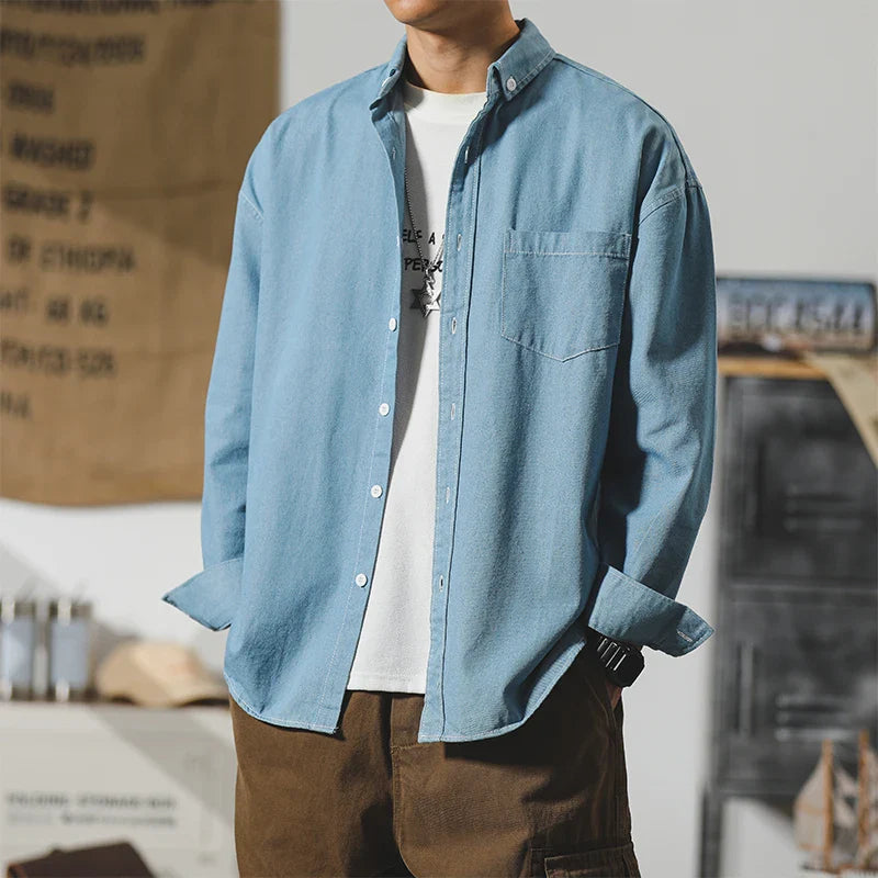 Ties | Denim Arbets Skjorta