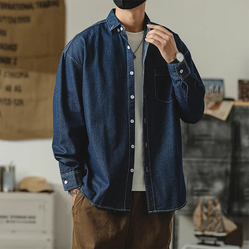 Ties | Denim Arbets Skjorta