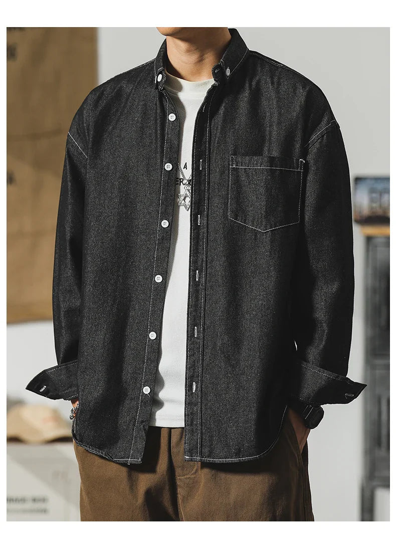 Ties | Denim Arbets Skjorta