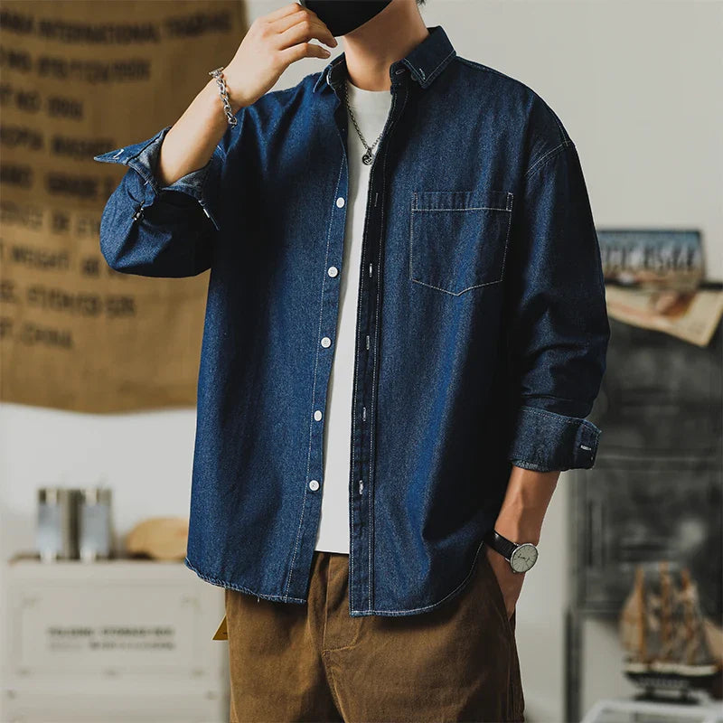 Ties | Denim Arbets Skjorta
