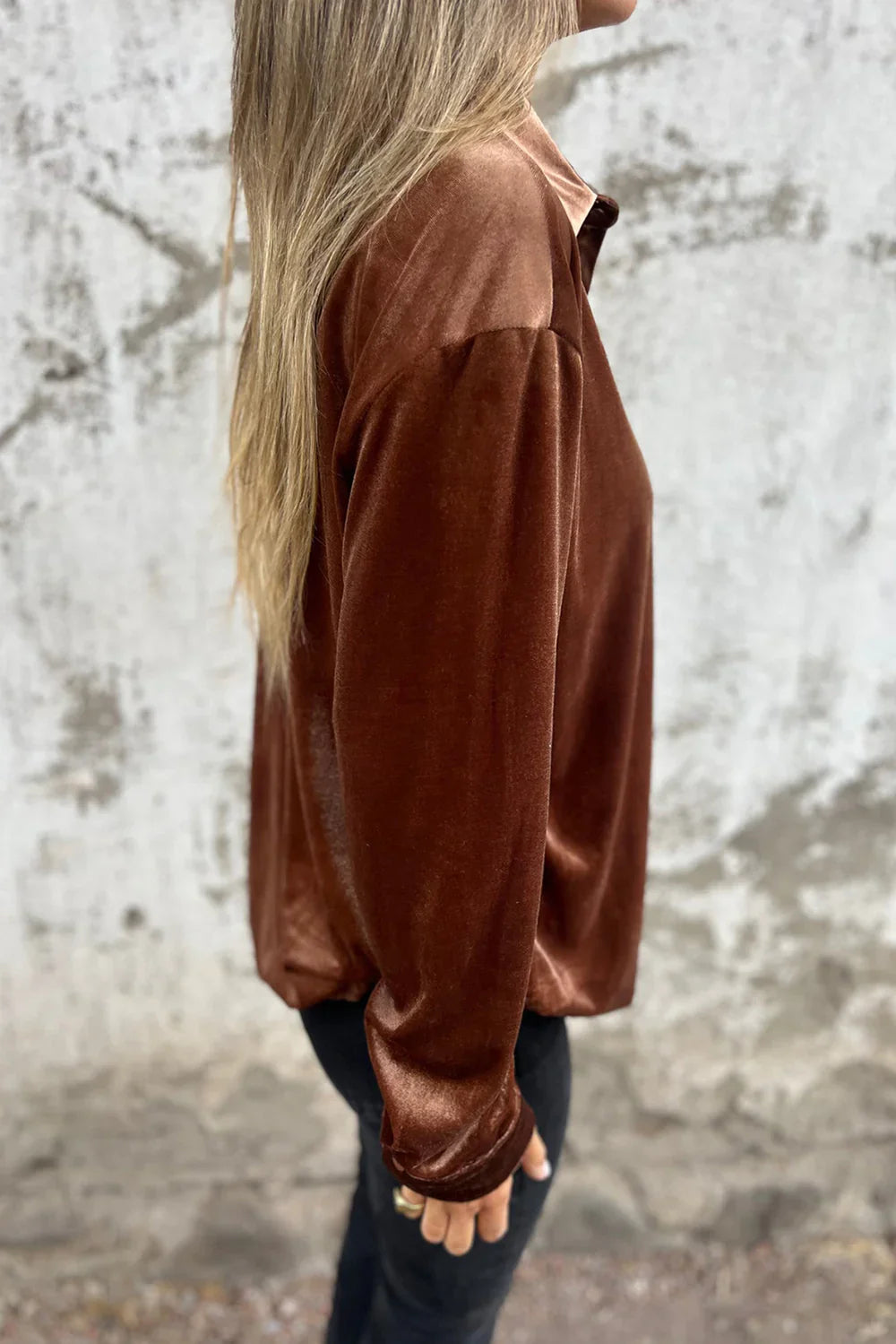 Estelle™ | Velvet Knappblus