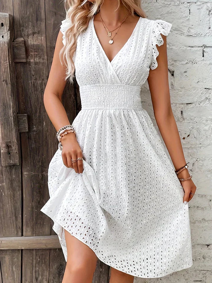 Alina™ | Elegant Sommarklänning med Broderade Detaljer