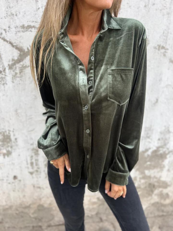 Estelle™ | Velvet Knappblus