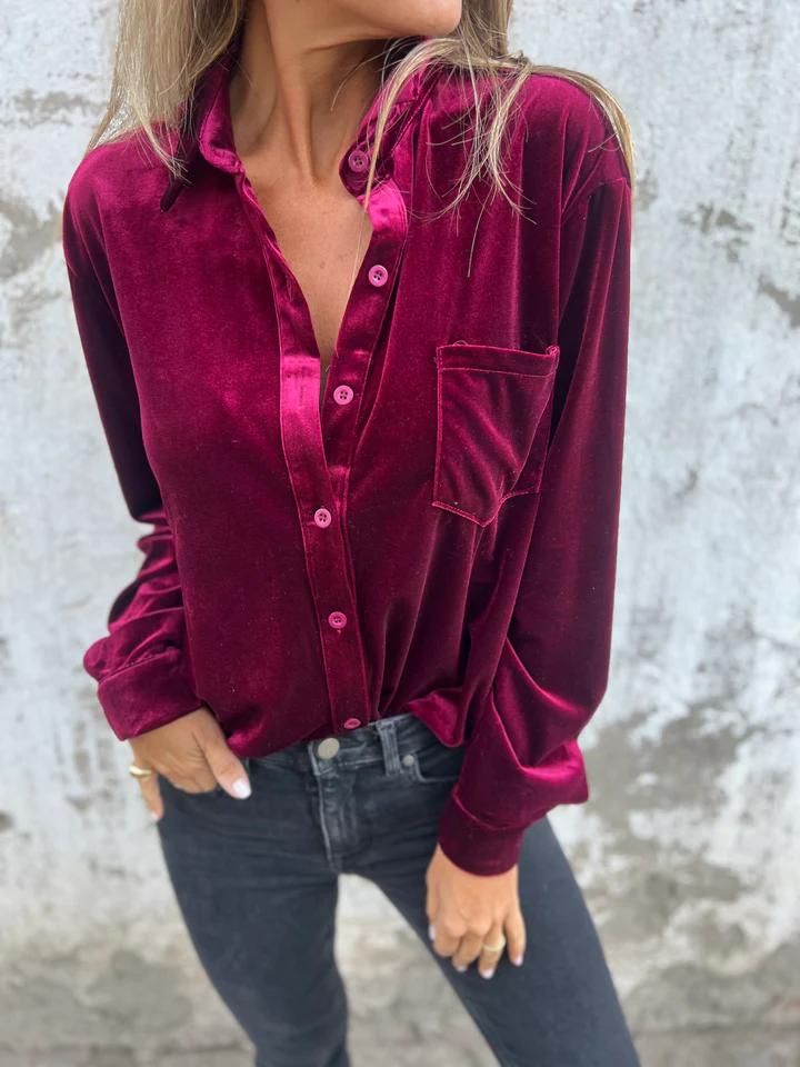 Estelle™ | Velvet Knappblus