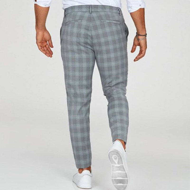 Cas™ | Eleganta Slim Fit Rutiga Byxor