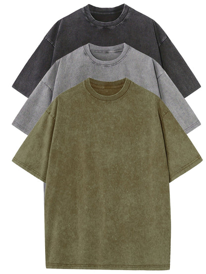Jules™ | 3-pack Oversized T-shirt i Tvättad Bomull