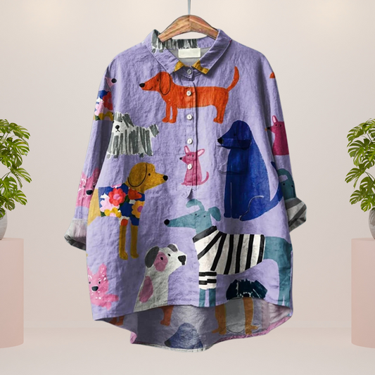 Freya | Trendig Modernt Print Konst T-shirt