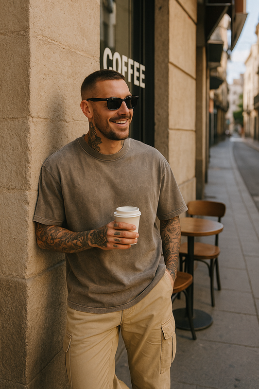 Jules™ | 3-pack Oversized T-shirt i Tvättad Bomull