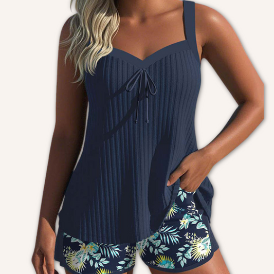 Mira™ | Blommig & Bekväm Tankini-set för Sommaren