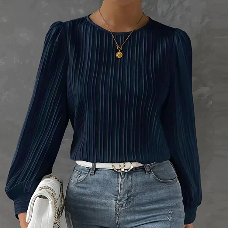 Elegante losse pofblouse met lange mouwen voor vrouwen