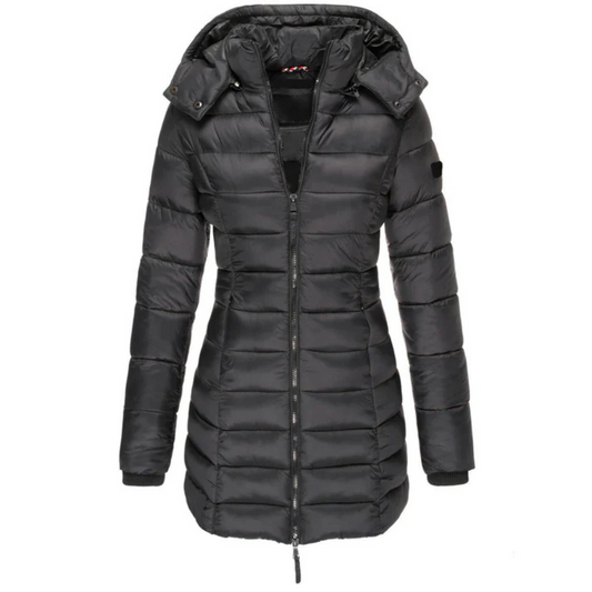 Birgitta™ | Mid-lång slim-fit vadderad jacka - My Store