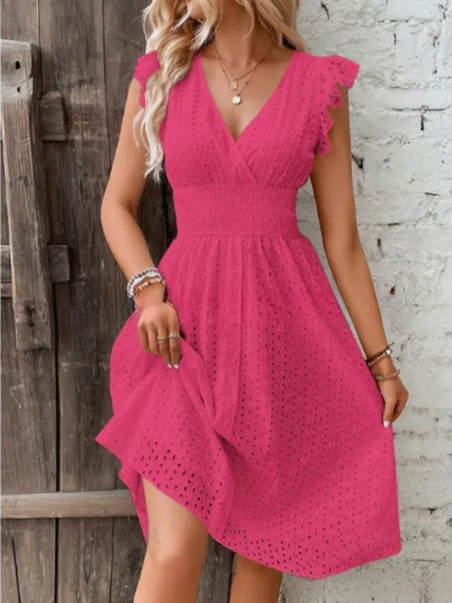 Alina™ | Elegant Sommarklänning med Broderade Detaljer