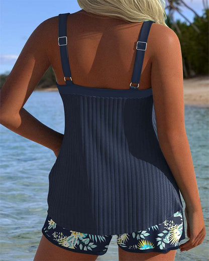 Mira™ | Blommig & Bekväm Tankini-set för Sommaren