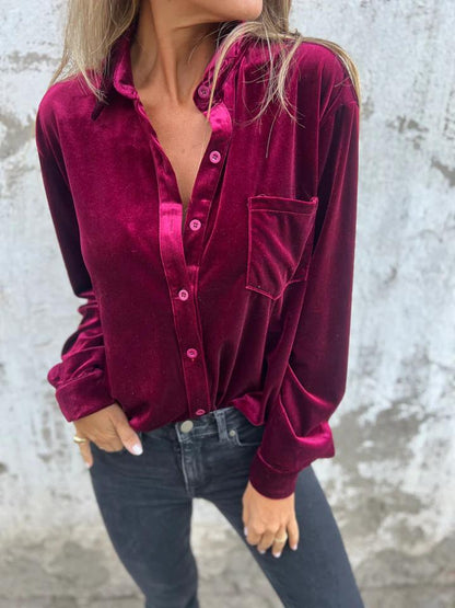 Estelle™ | Velvet Knappblus