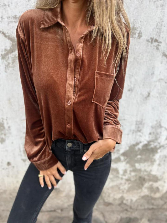 Estelle™ | Velvet Knappblus